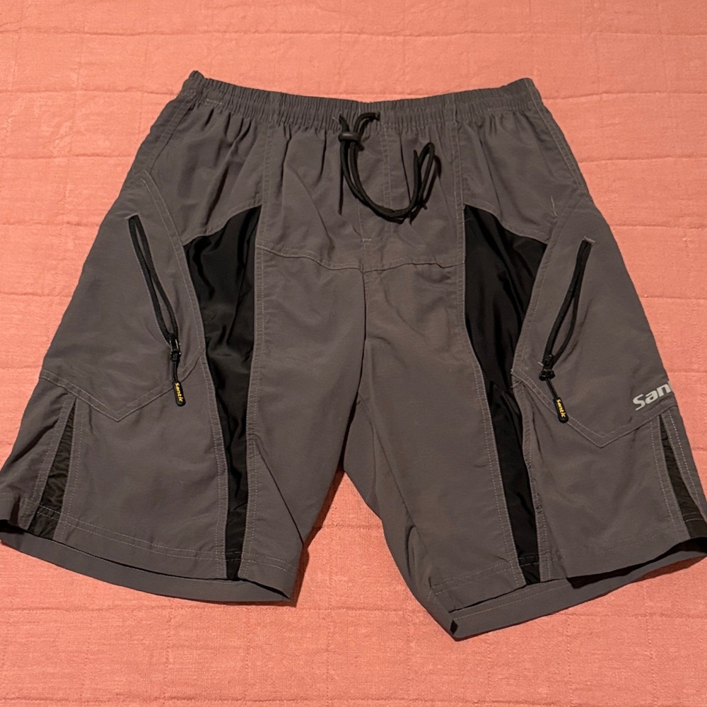 Gray Men's Padded Cycling Shorts